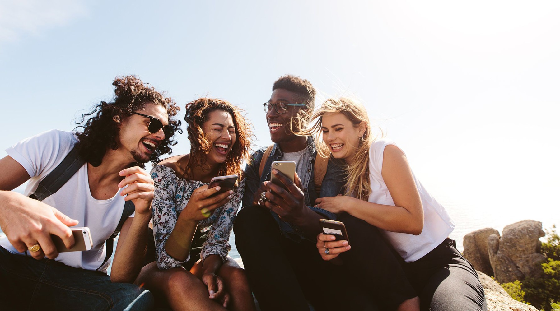 Friends hanging out together